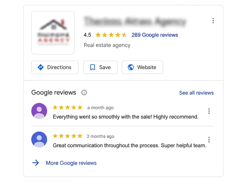 Real results of removal negative reviews - Real Estate Google Business Profile after our service